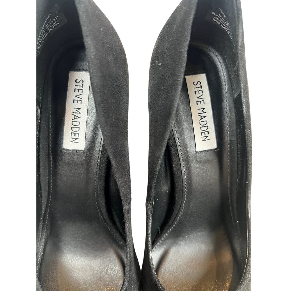 Steve Madden Black Suede Pointed Toe Pumps – Size 7 - Picture 12 of 13